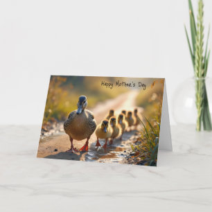 Carte Mallard Mère Canard pour la fête des mères