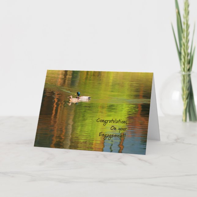 Carte Mallard Pair - Félicitations Fiançailles (Devant)
