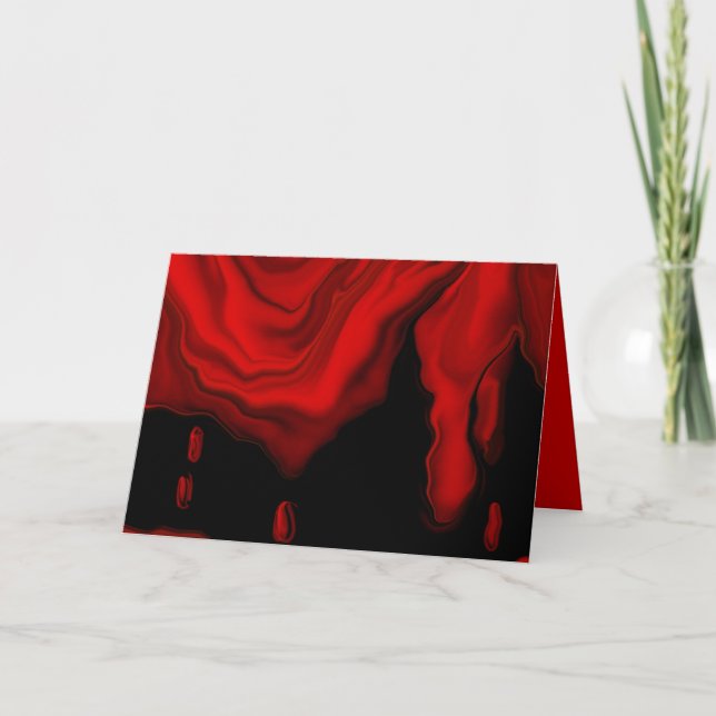Carte malpropre de Halloween de vampire (Devant)
