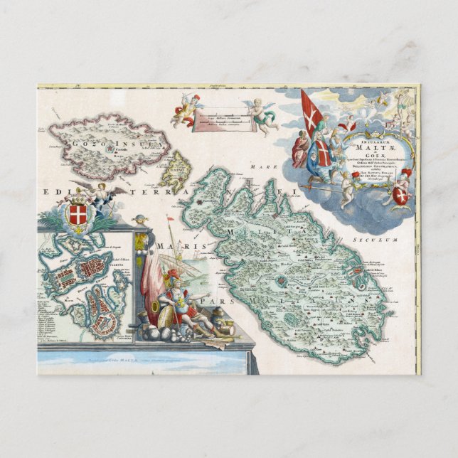 Carte Malte 1720 (Devant)