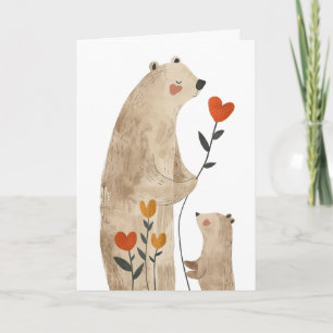 Carte Mama Bear & Cub avec photo Mère's Day