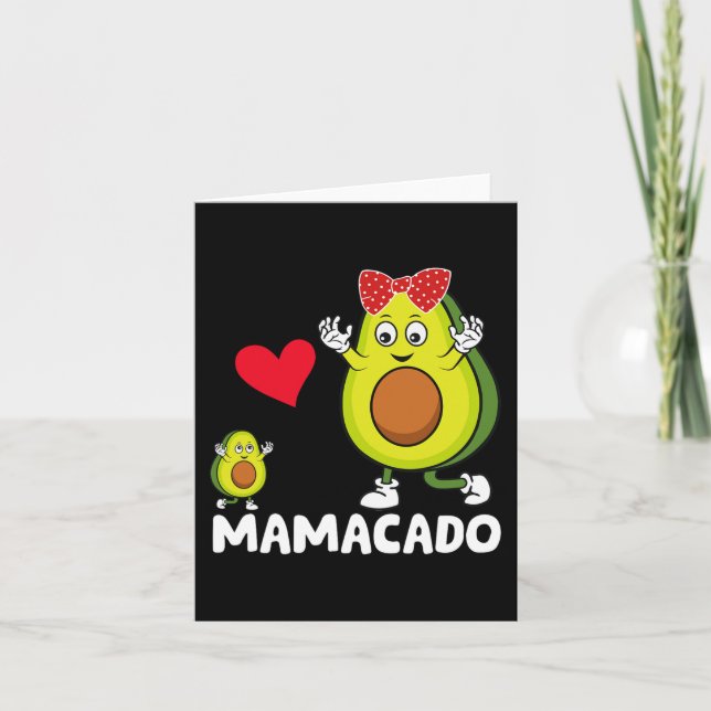 Carte Mama Best Mom Avocado Mamacado Joyeuse fête des mè (Devant)