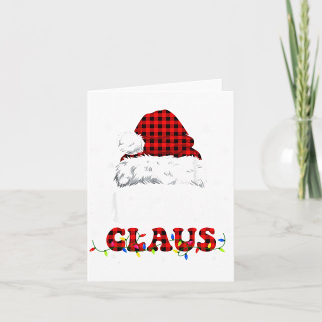 Carte Mama Claus Funny Christmas Lights Pajama Family Ma (Devant)
