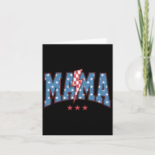 Carte Mama Dada Mini 4 juillet tenue américaine de famil