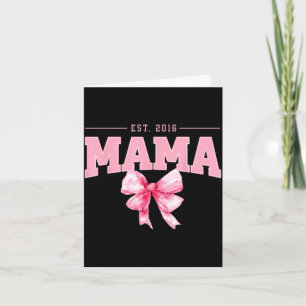 Carte Mama est maman coquette rose ruban rétro 2016