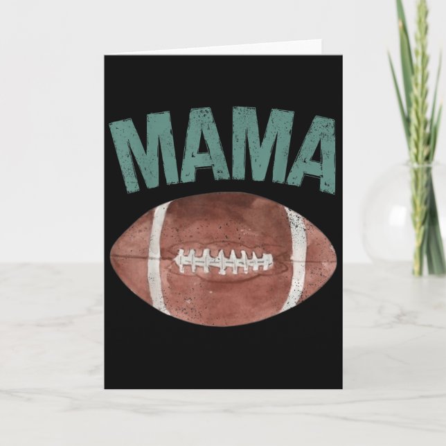 Carte Mama Of The 1 Year Old Football 1st Year Down Birt (Devant)