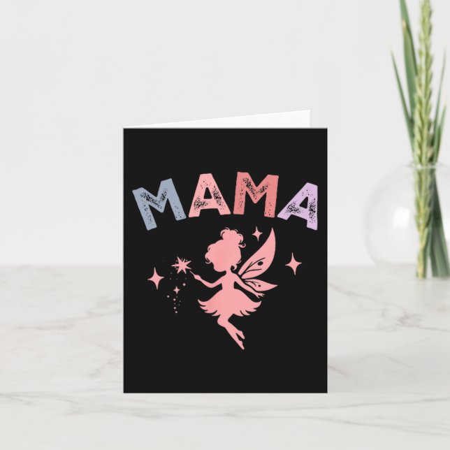 Carte Mama Of The Little Fairy Birthday Girl Family Matc (Devant)