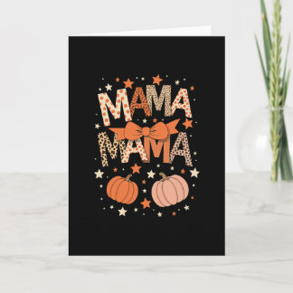 Carte Mama Rétro Coquette Arcs Léopard Maman Fall Thanks