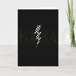 Carte Maman à carreaux noir blanc drôle fête des mères C