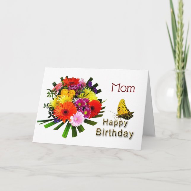 Carte Maman Bouquet Anniversaire (Devant)