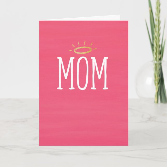 Carte Maman de Fête des Mères avec halo (Devant)