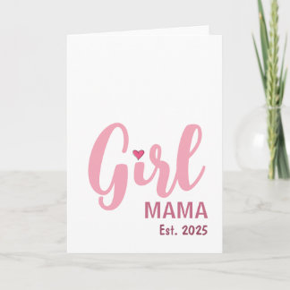 Carte Maman de fille Ét. 2025 Cadeau de nouvelle maman