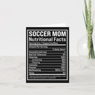 Carte Maman de footballeur Ll faits nutritionnels de mam