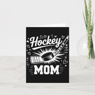 Carte Maman de hockey cœur famille fête des mères amateu