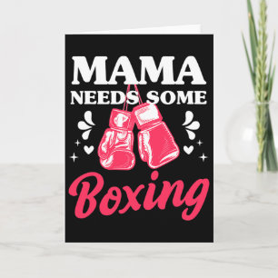 Carte Maman de kickboxing drôle a besoin d'une formation