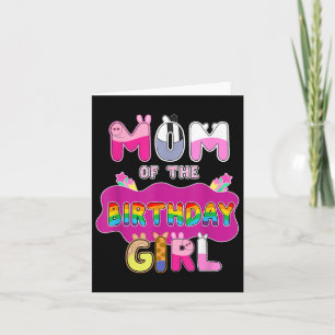 Carte Maman De L'Anniversaire Fille Famille Pig Party Dé