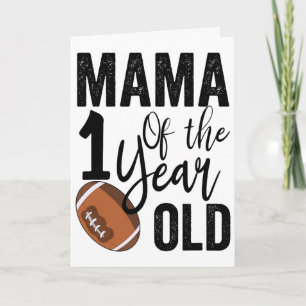 Carte Maman du bébé de 1 an Footll 1ère année d'annivers