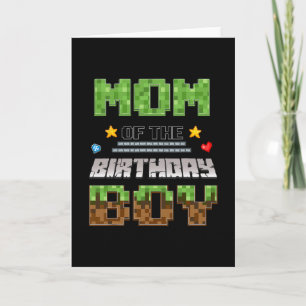 Carte Maman du garçon d'anniversaire joueur de jeux vidé