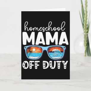 Carte Maman école à la maison hors service heureuse dern