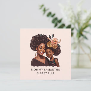 Carte Maman et fille noire personnalisée (20)