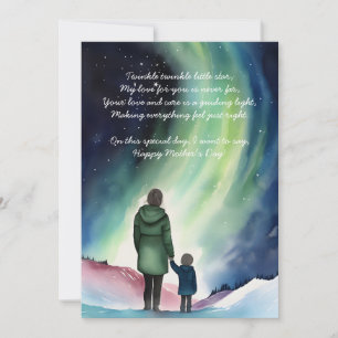 Carte Maman et moi sous les étoiles   Fête des Mères