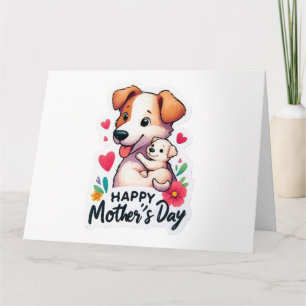 Carte Maman Fête des mères chien animal