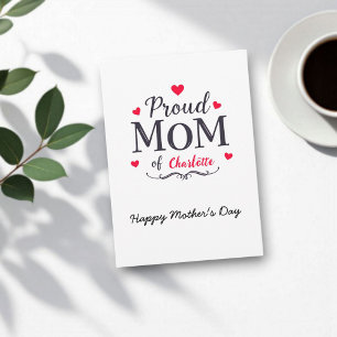 Carte Maman fière de Fête des mères personnalisées mig