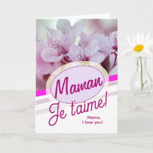 Carte Maman Je t'aime pour les mères