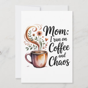 Carte Maman je tourne au café et au chaos