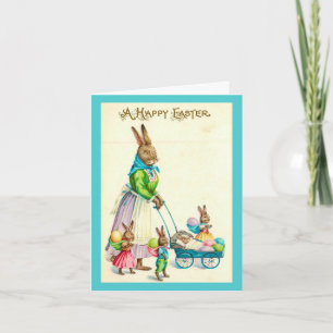 Carte Maman lapin & lapereaux