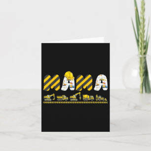 Carte Maman Papa Construction Anniversaire maman Excavat