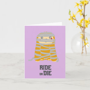 Carte Maman paresseux Halloween Ride or Die