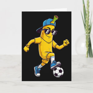 Carte Mamie cool jouant au football joueur de football d