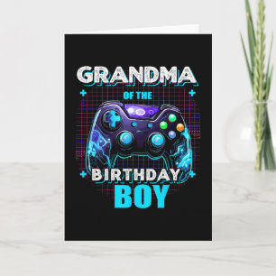 Carte Mamie du garçon d'anniversaire vidéo familiale cor