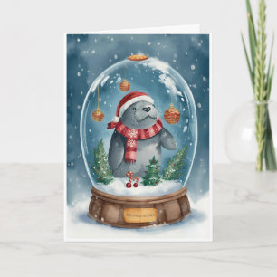 Carte Manatee Joyeux Noël