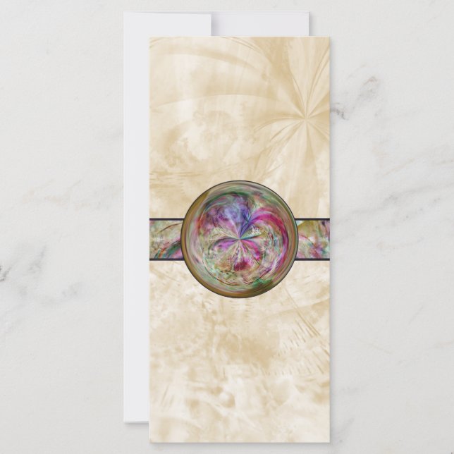 Carte Mandala Bubble Abstraite Avec Ruban (Devant)