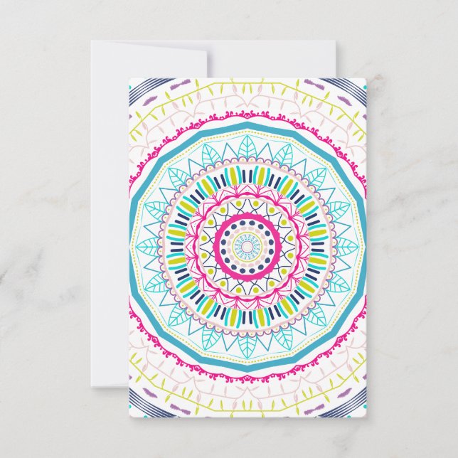 Carte mandala coloré (Devant)