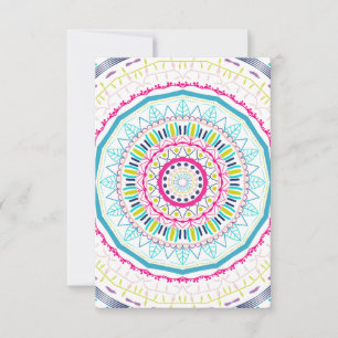 Carte mandala coloré