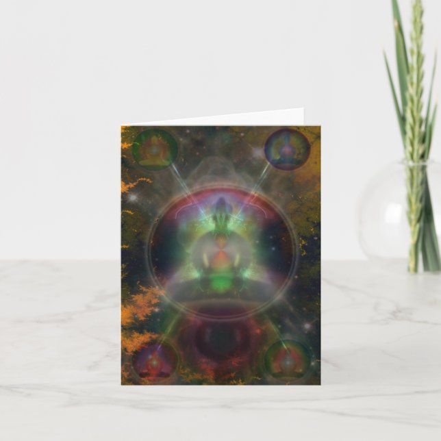 Carte Mandala de cinq Bouddha (Devant)