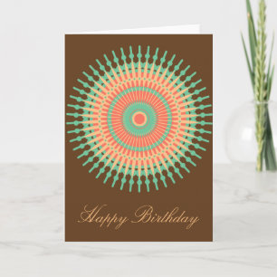 Carte Mandala design anniversaire indien