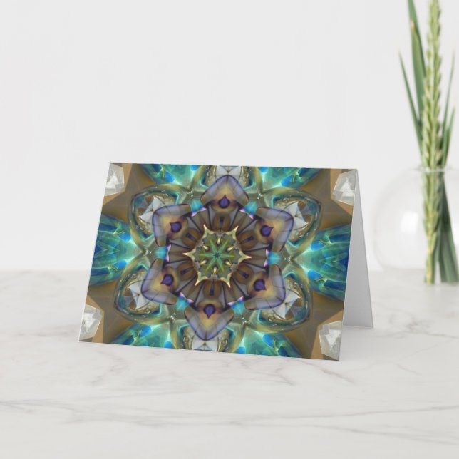 Carte Mandala en verre de mer (Devant)