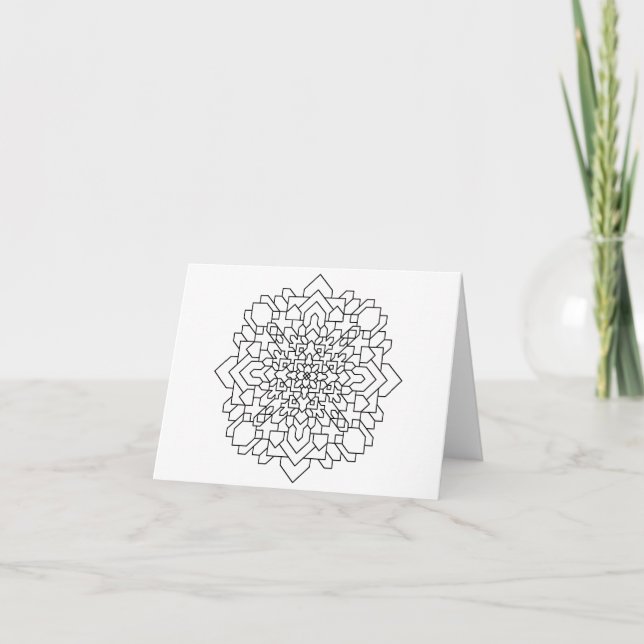 Carte Mandala géométrique n° 12 (Devant)