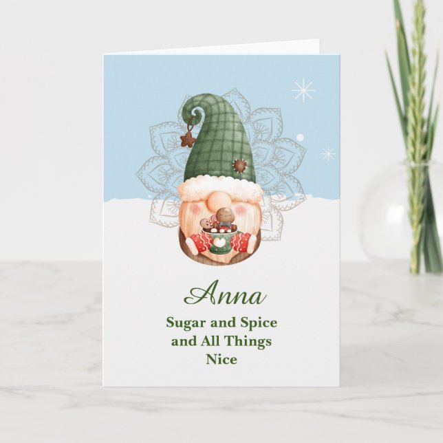 Carte Mandala Gnome sucre et épices (Devant)