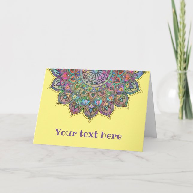 Carte Mandala Inde Style 1 (Devant)
