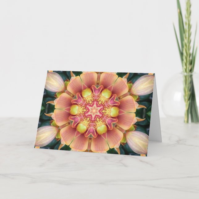 Carte Mandala orchidée (Devant)