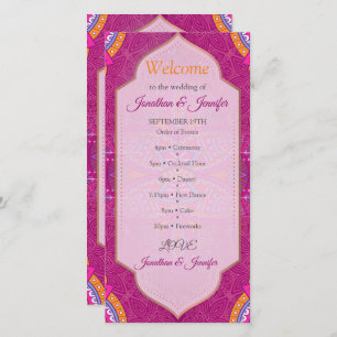 Carte Mandalas dans Cerise Pinks & motif de répétition c