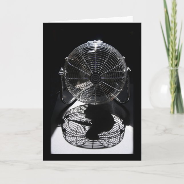 Carte Mandrill Ventilator BW Still Life Photocard (Devant)