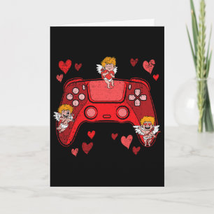 Carte Manette de jeu vidéo cœur Saint-Valentin Mignon