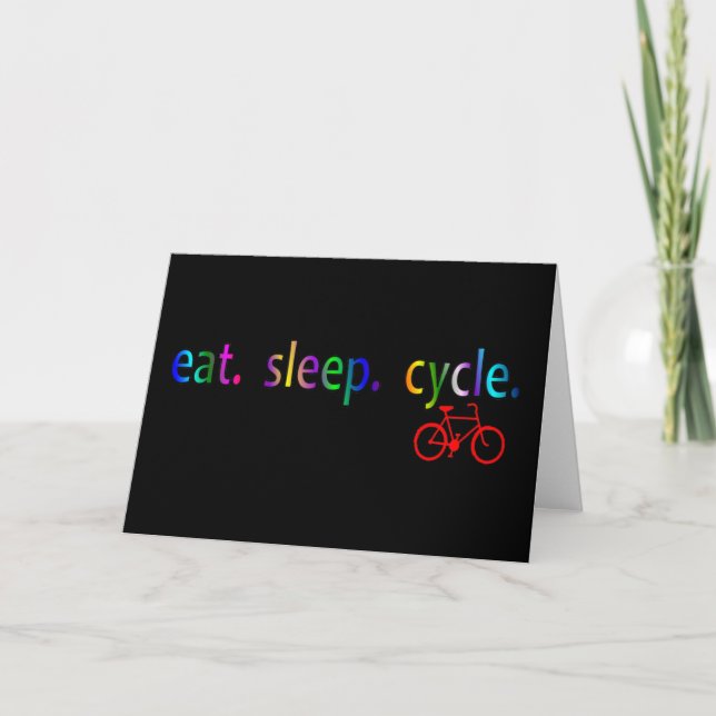 Carte manger cycle de sommeil Vélos Rider Cadeaux (Devant)