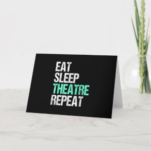 Carte Manger Dormir Acteur Répéter Cadeau Acteur Actrice
